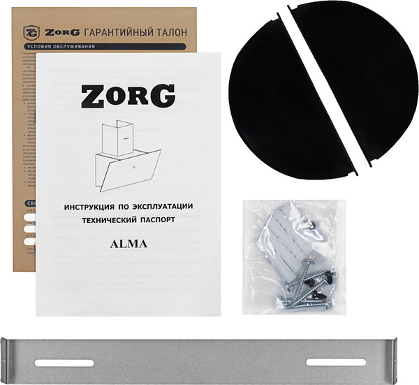 Изображение товара Вытяжка наклонная ZORG Alma 1000 60 S BL (черный)