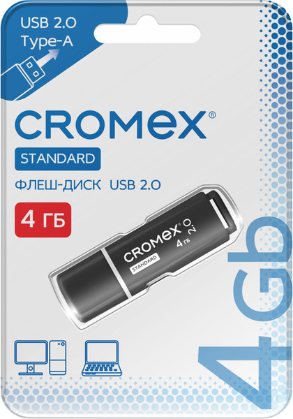 Изображение товара USB flash накопитель Cromex Standard 4Gb / 514156 (черный)