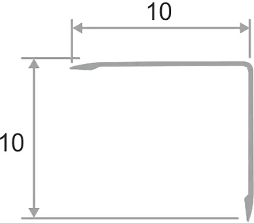 Изображение товара Уголок алюминиевый Profiling 10x10 (2.7м, черный матовый)