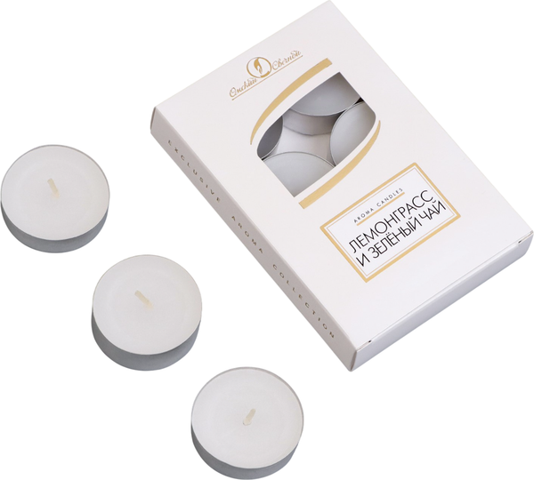 Изображение товара Набор свечей Омский свечной завод Лемонграсс и зеленый чай / 9380745 (6шт)