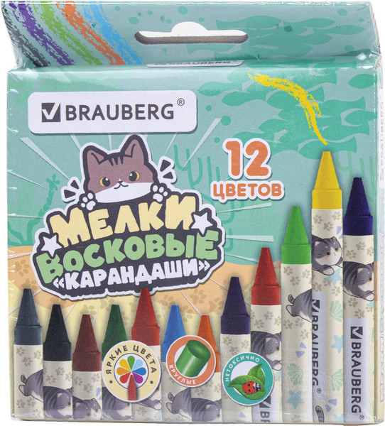 Изображение товара Восковые мелки Brauberg 273229 (12цв)