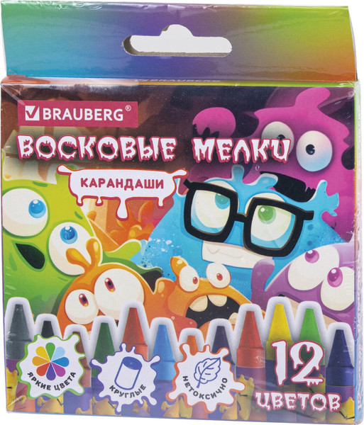 Изображение товара Восковые мелки Brauberg 273238 (12цв)