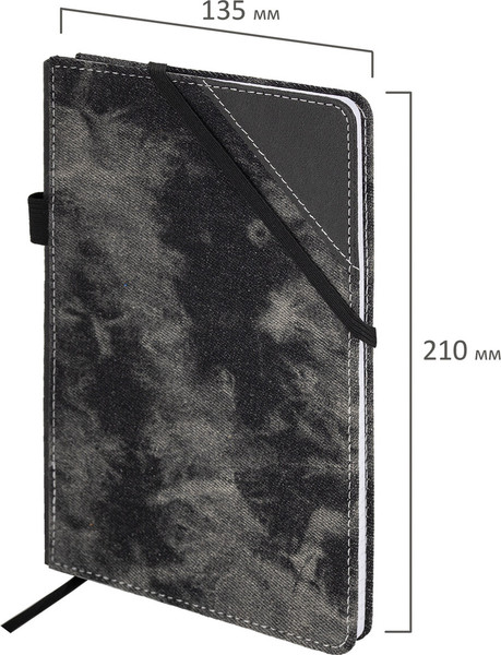 Изображение товара Ежедневник Brauberg Denim / 117140 (80л, черный)