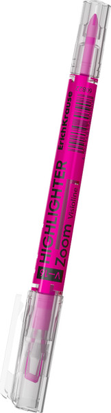Изображение товара Текстовыделитель Erich Krause Двухсторонний Visioline V-16 Zoom Neon / 60822 (розовый)