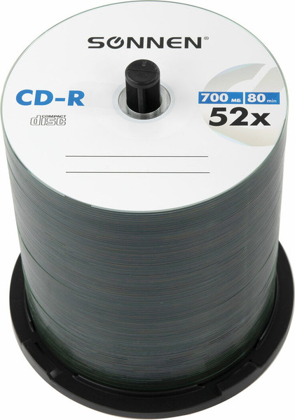 Изображение товара Набор дисков CD-R Sonnen 700Mb 52x (100шт)