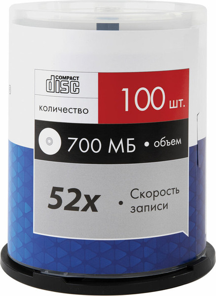 Изображение товара Набор дисков CD-R Sonnen 700Mb 52x (100шт)