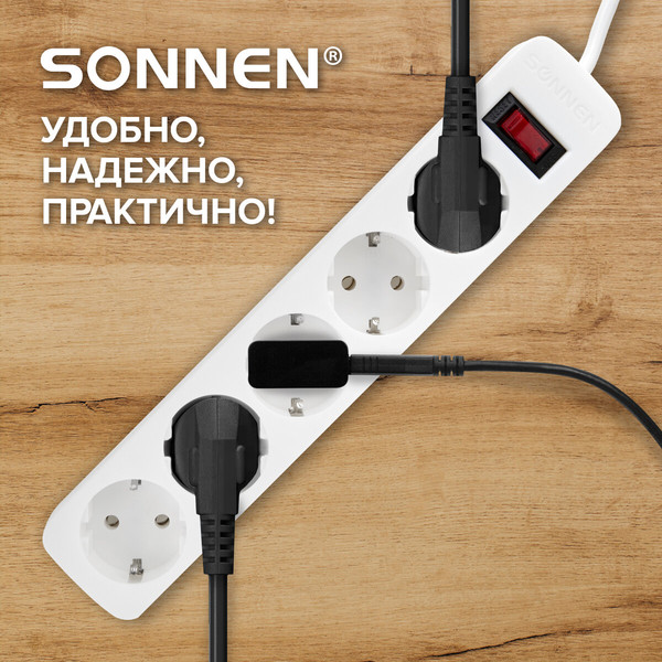 Изображение товара Сетевой фильтр Sonnen SPW-505 / 513655 (белый)