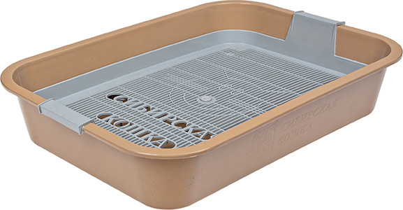 Изображение товара Туалет-лоток Сибирская кошка С бортиком глубокий 9070 (капучино)