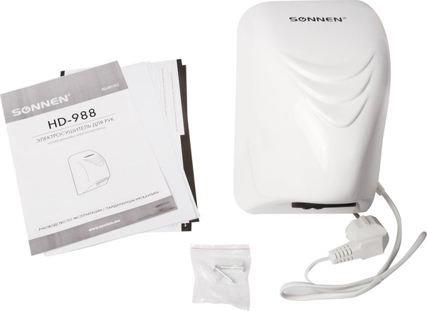 Изображение товара Сушилка для рук Sonnen HD-988 / 604189 (белый)