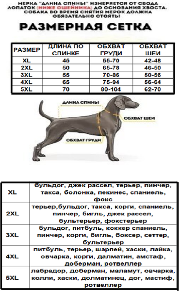 Изображение товара Дождевик для животных Лидер Тэкс 022-25 (3XL, черный)