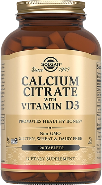 Изображение товара Витаминно-минеральный комплекс Solgar Цитрат кальция с витамином D3 (120 таблеток)