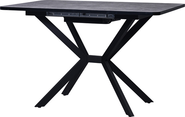 Изображение товара Обеденный стол Мир стульев Саен 28 120x80/30 (черный муар/бетон 809)