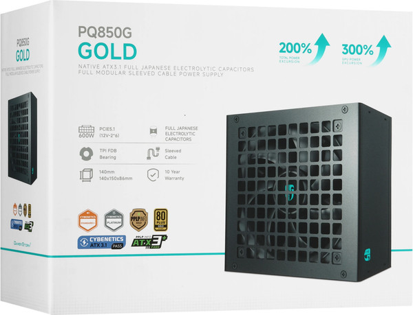 Изображение товара Блок питания для компьютера Deepcool PQ850G ATX 850W (R-PQ850G-FD0B-WGEU-V1)