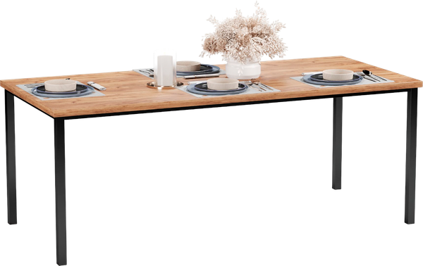 Изображение товара Обеденный стол Soma Paprika 200x90 (дуб крафт золотой/черный)