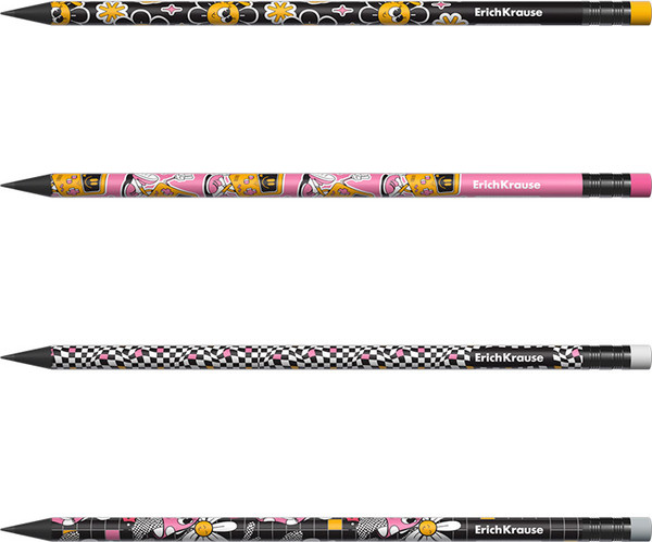 Изображение товара Простой карандаш Erich Krause Positive Vibe НВ / 62776 (с ластиком)