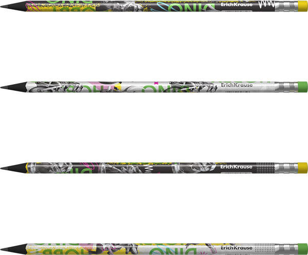Изображение товара Простой карандаш Erich Krause Dino Hobby НВ / 62774 (с ластиком)