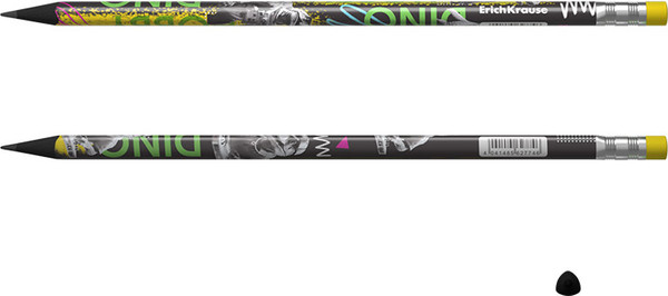 Изображение товара Простой карандаш Erich Krause Dino Hobby НВ / 62774 (с ластиком)