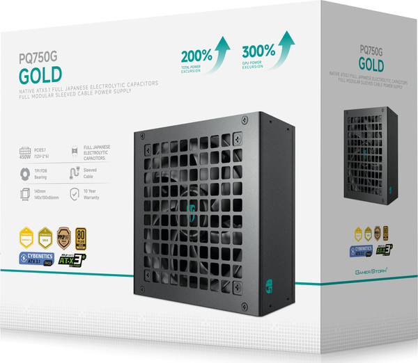 Изображение товара Блок питания для компьютера Deepcool PQ750G ATX 750W (R-PQ750G-FD0B-WGEU-V1)