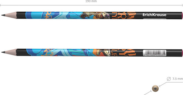 Изображение товара Простой карандаш Erich Krause Dino Art НВ / 62763