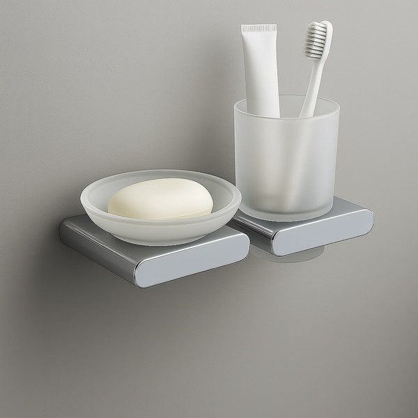 Изображение товара Набор аксессуаров для ванной и туалета Lauter 21SH57061 + 21SH57051 + 21SH57091 + 21SH5710А1 (Chrome, 4 предмета)