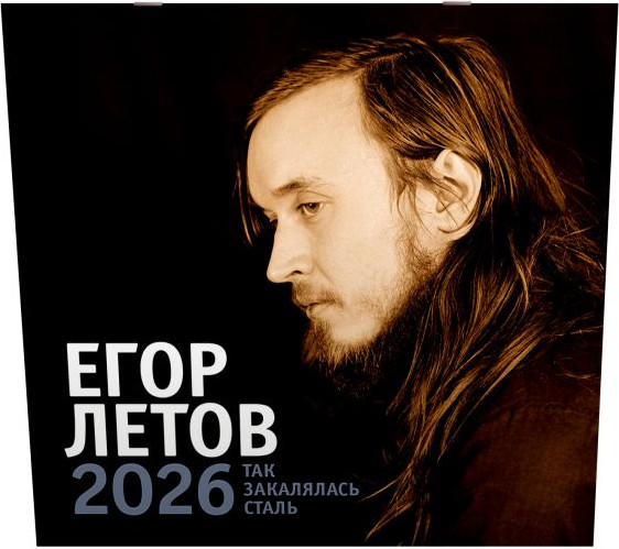 Изображение товара Календарь настенный АСТ Егор Летов. Так закалялась сталь. 2026 год (9785171687069)