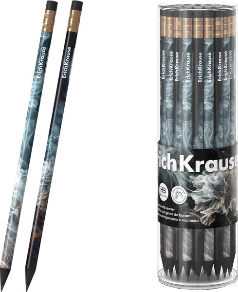 Изображение товара Простой карандаш Erich Krause Fluid НВ / 62766 (с ластиком)