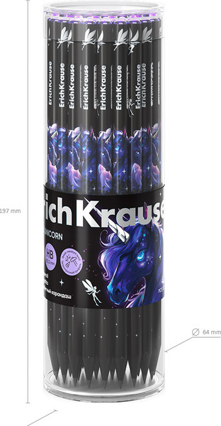 Изображение товара Простой карандаш Erich Krause Black Unicorn НВ / 62764