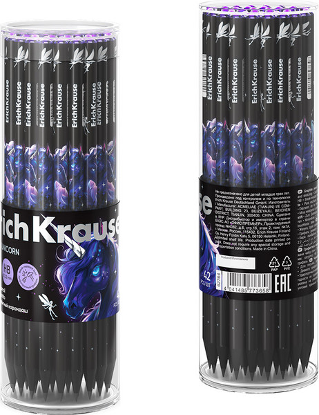 Изображение товара Простой карандаш Erich Krause Black Unicorn НВ / 62764