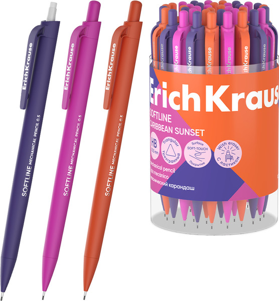 Изображение товара Механический карандаш Erich Krause SoftLine Caribbean Sunset 0.5 НВ / 60751
