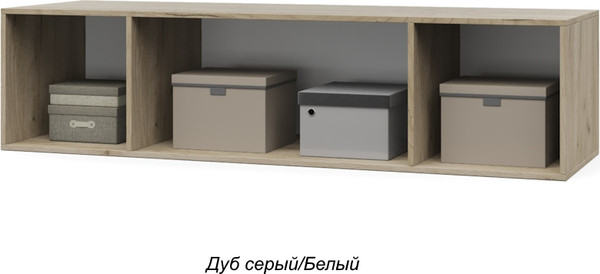 Изображение товара Антресоль Modern Челси Ч84 (серый дуб/белый)