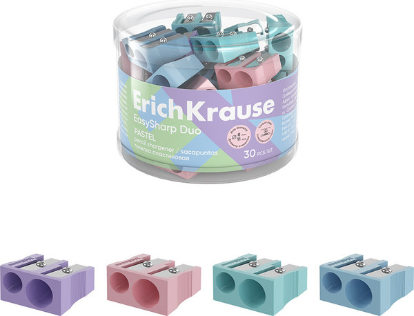 Изображение товара Точилка Erich Krause EasySharp Duo Pastel / 60011 (в ассортименте)