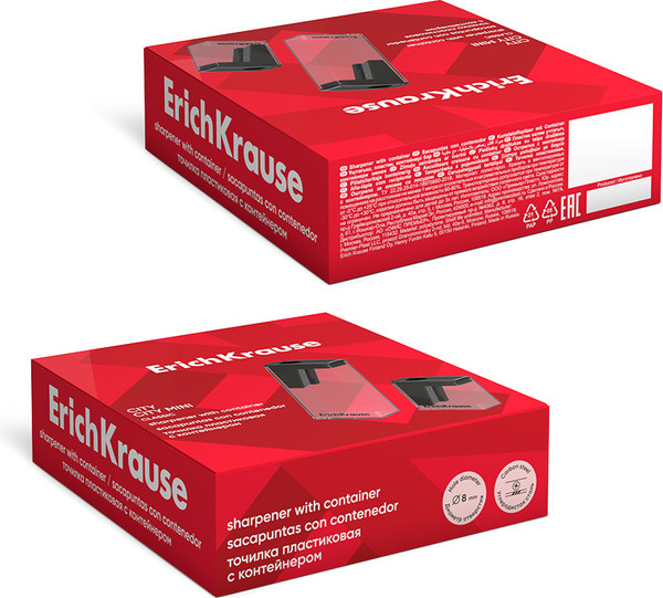 Изображение товара Точилка Erich Krause City Classic с контейнером / 60021 (в ассортименте)