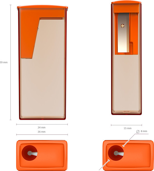 Изображение товара Точилка Erich Krause City Neon с контейнером / 60023 (в ассортименте)