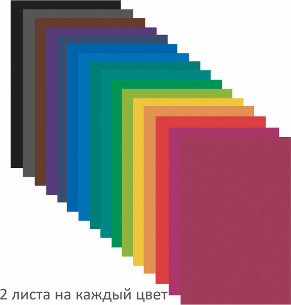 Изображение товара Набор цветной бумаги Пифагор Мишка / 115484 (12цв)
