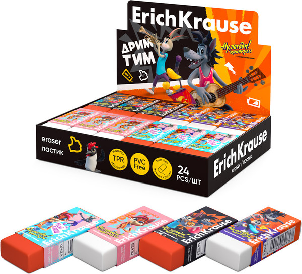 Изображение товара Ластик Erich Krause Ну, Погоди! Каникулы / 62636