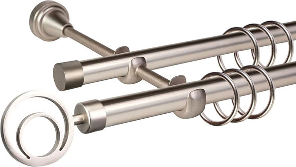 Изображение товара Карниз для штор АС ФОРОС Grace D19Г/19Г + наконечники Орбио (1.6м, сатин)