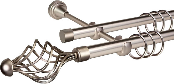 Изображение товара Карниз для штор АС ФОРОС Grace D19Г/19Г + наконечники Ажур (2м, сатин)