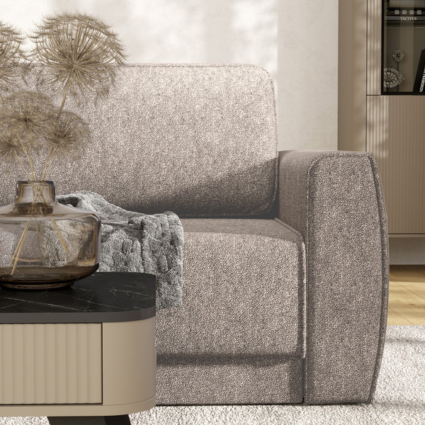 Изображение товара Диван П-образный Олмеко Женева 2S2OPF левый (темный бежевый)