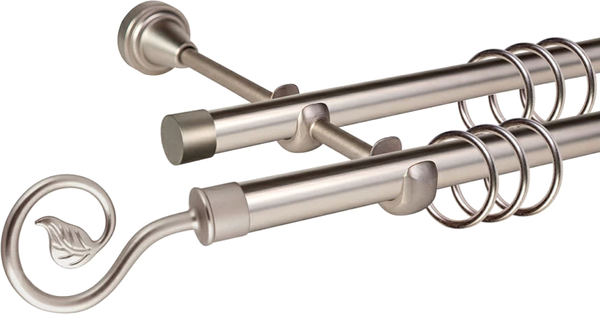 Изображение товара Карниз для штор АС ФОРОС Grace D19Г/19Г + наконечники Завиток одинарный (2м, сатин)