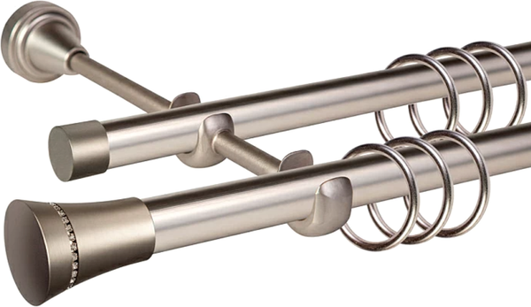 Изображение товара Карниз для штор АС ФОРОС Grace D19Г/19Г + наконечники Астурия (2.4м, сатин)