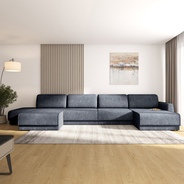 Изображение товара Диван П-образный Олмеко Женева 2S2OPF левый (темно-серый)