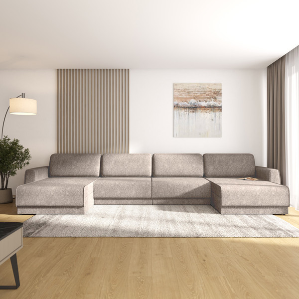 Изображение товара Диван П-образный Олмеко Женева 2S2O2P (темный бежевый)