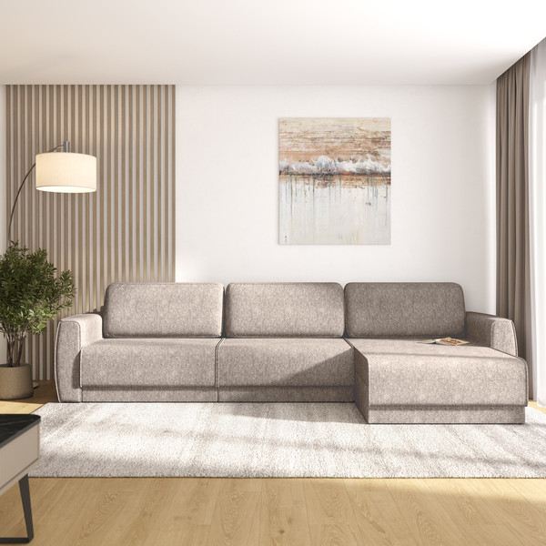 Изображение товара Диван угловой Олмеко Женева 2SO2P (темный бежевый)