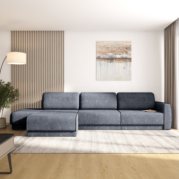 Изображение товара Диван угловой Олмеко Женева 2SOPF левый (темно-серый)