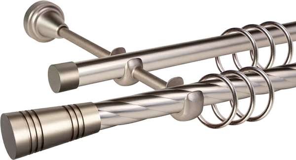 Изображение товара Карниз для штор АС ФОРОС Grace D19К/19Г + наконечники Савона (2м, сатин)