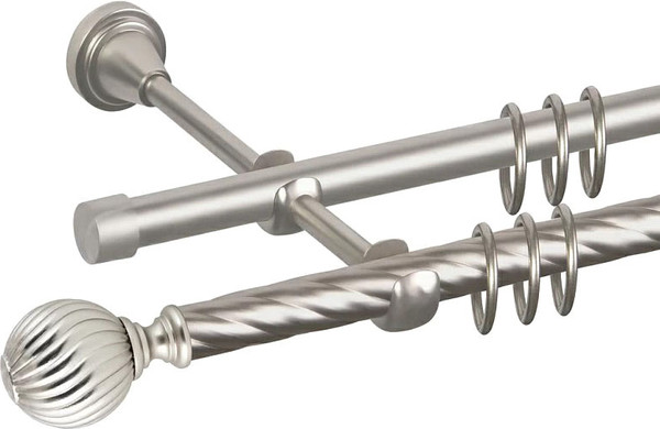 Изображение товара Карниз для штор АС ФОРОС Grace D19К/19Г + наконечники Орион (2м, сатин)