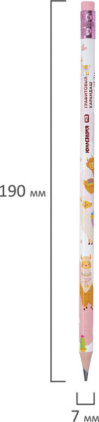 Изображение товара Набор простых карандашей Юнландия Fat Animals/ 182035 (12шт)