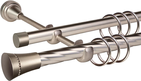 Изображение товара Карниз для штор АС ФОРОС Grace D19К/19Г + наконечники Астурия (3м, сатин)