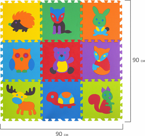 Изображение товара Коврик-пазл Юнландия Зверушки / 664666