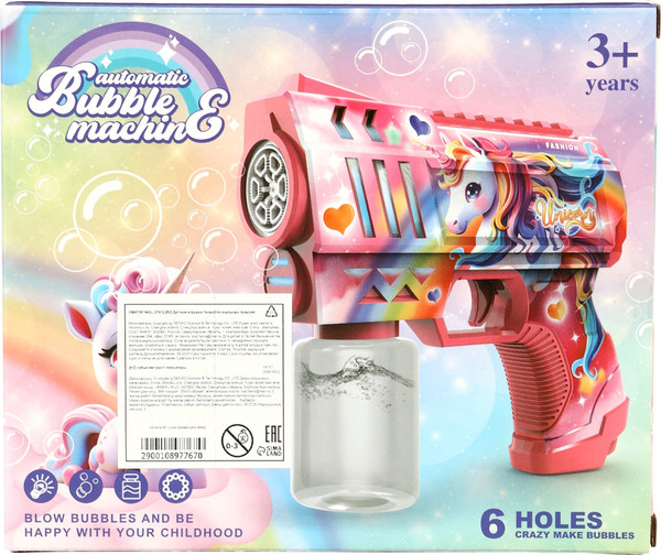 Изображение товара Генератор мыльных пузырей детский Sima-Land Единорожка / 10897767